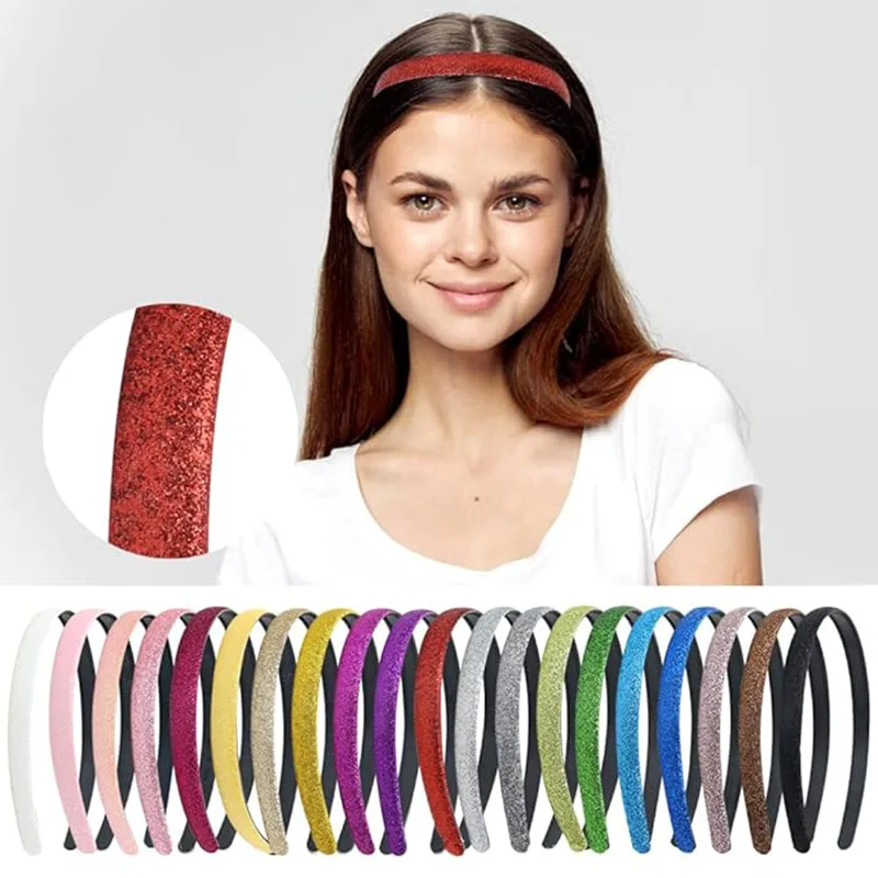Diademas de plástico para vestir festividades con purpurina