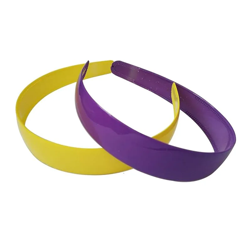 Diadema de plástico para mujer de color liso